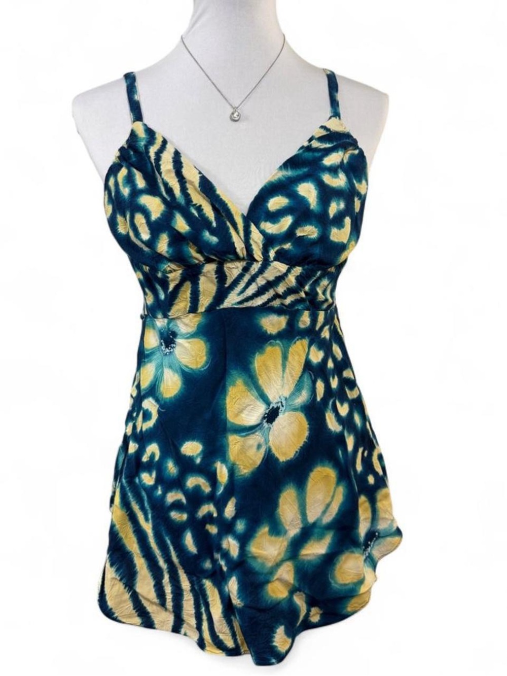 Vintage Floral Tiger Print Cami - Size M (Tag XL) Made in Hawaii